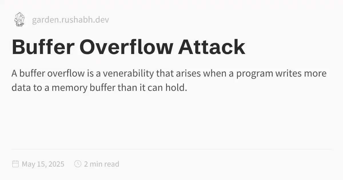 Buffer Overflow Attack