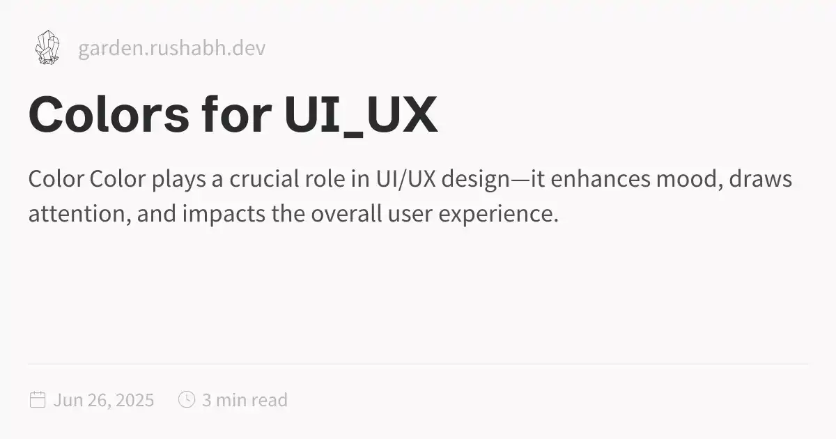 Colors for UI_UX