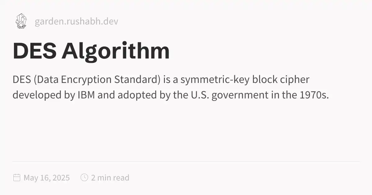 DES Algorithm