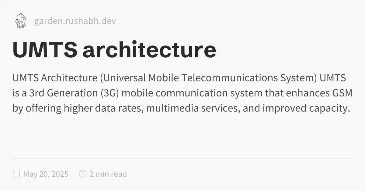 UMTS architecture